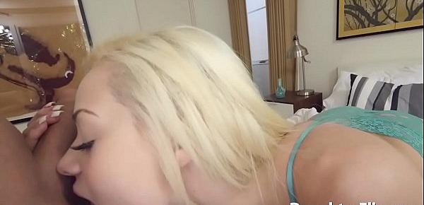  Horny Blonde Woman Sucks and Fucks Large Wang